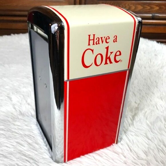 Vintage Coca-Cola 'Have a Coke' Metal Arch Top Napkin Dispenser - Picture 1 of 9